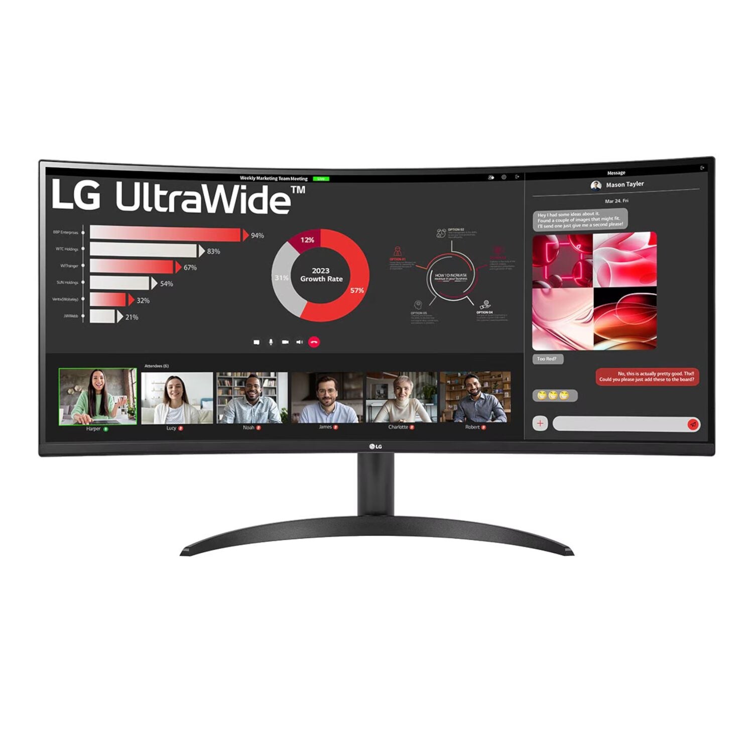 LG UltraWide 34" QHD VA Curved Monitor 100Hz