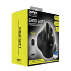 Port Connect 2.4GHz Wireless ERGO SOFT Bluetooth Rechargeable Mouse