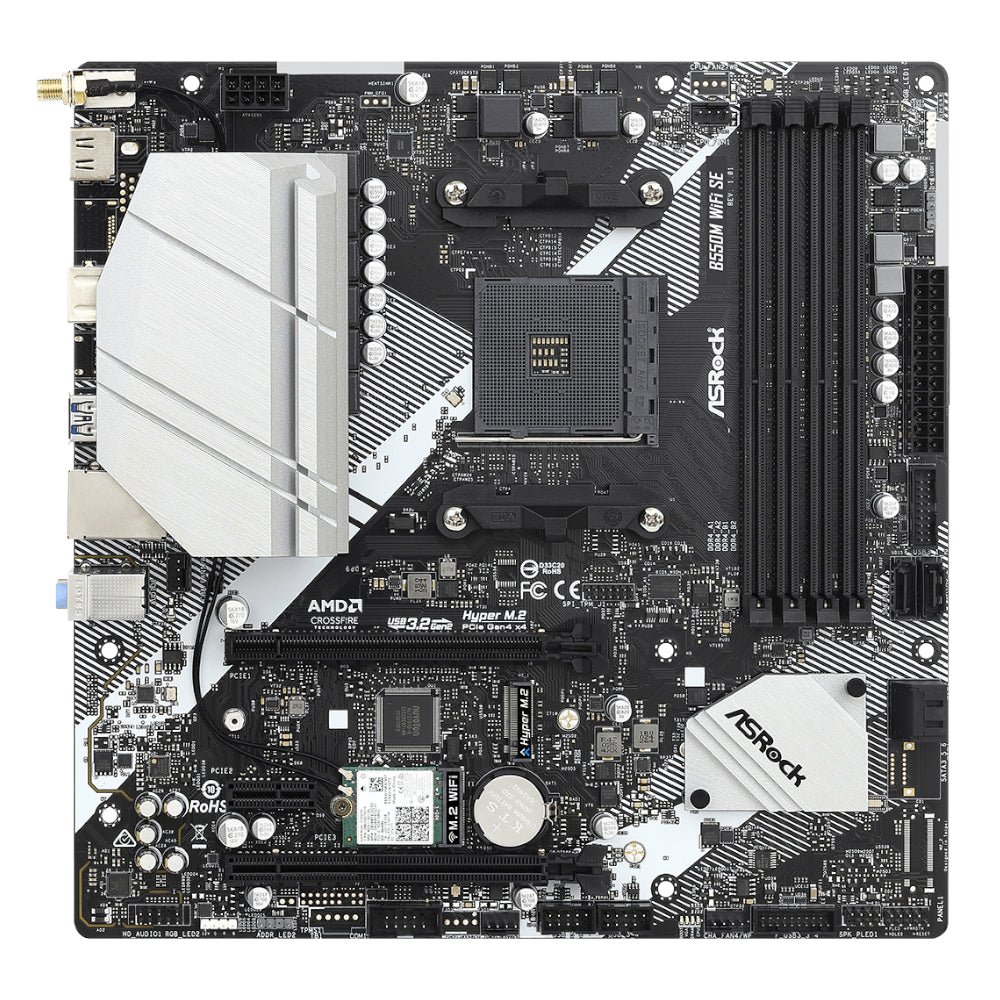 ASRock B550M Wi-Fi SE AMD AM4 m-ATX Motherboard – The GPU Shop