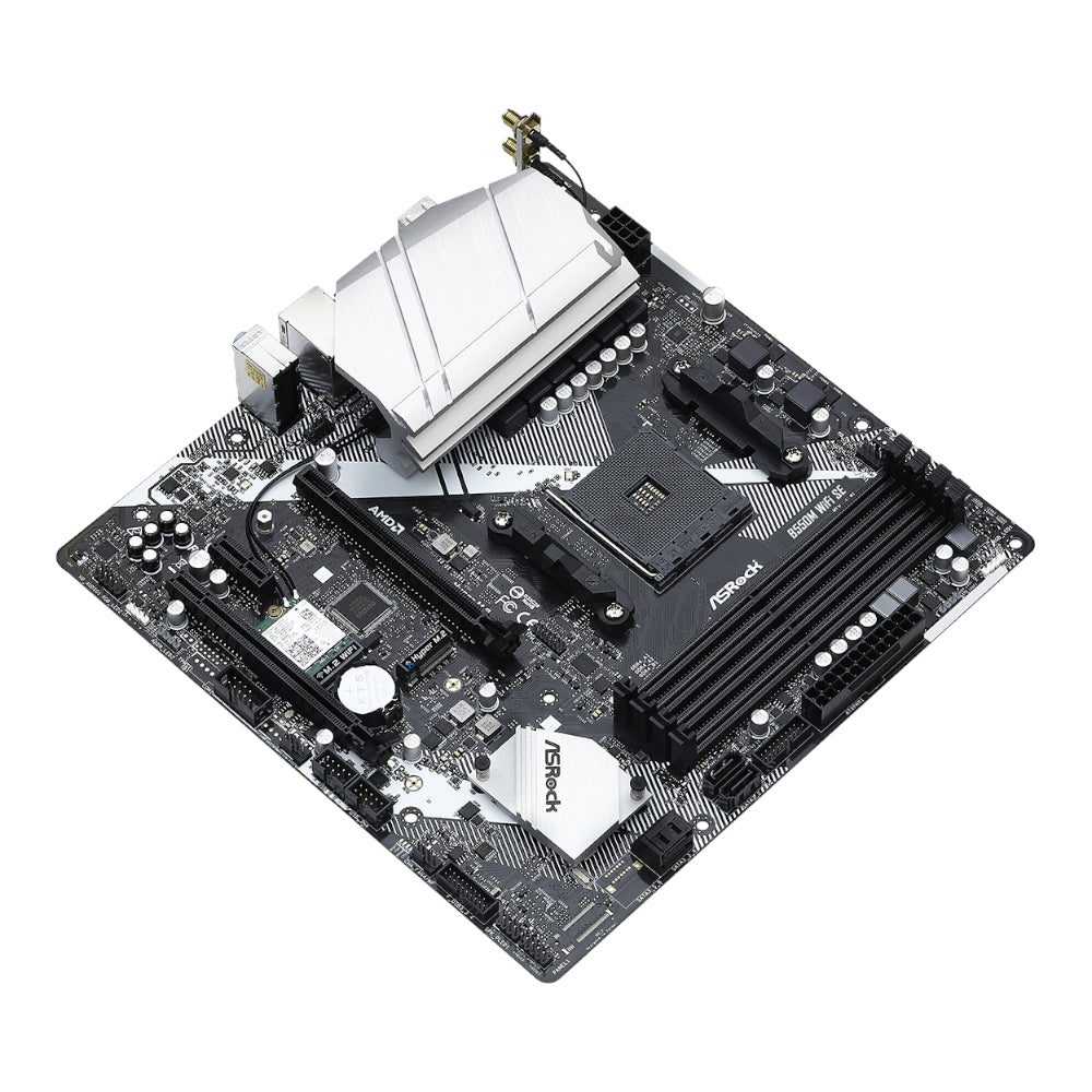 ASRock B550M Wi-Fi SE AMD AM4 m-ATX Motherboard – The GPU Shop