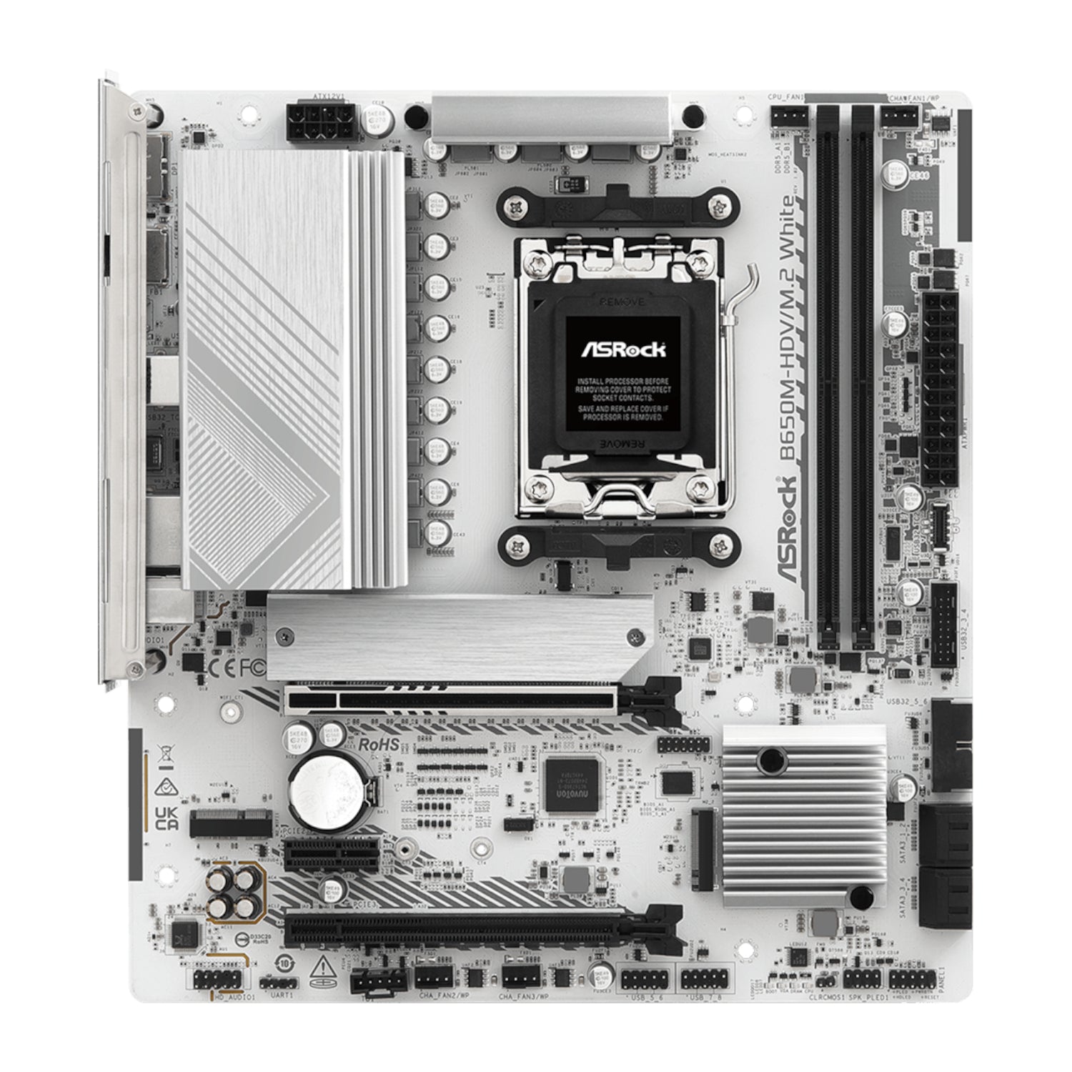 ASRock B650M-HDV/M.2 AM5 Micro-ATX Motherboard - White