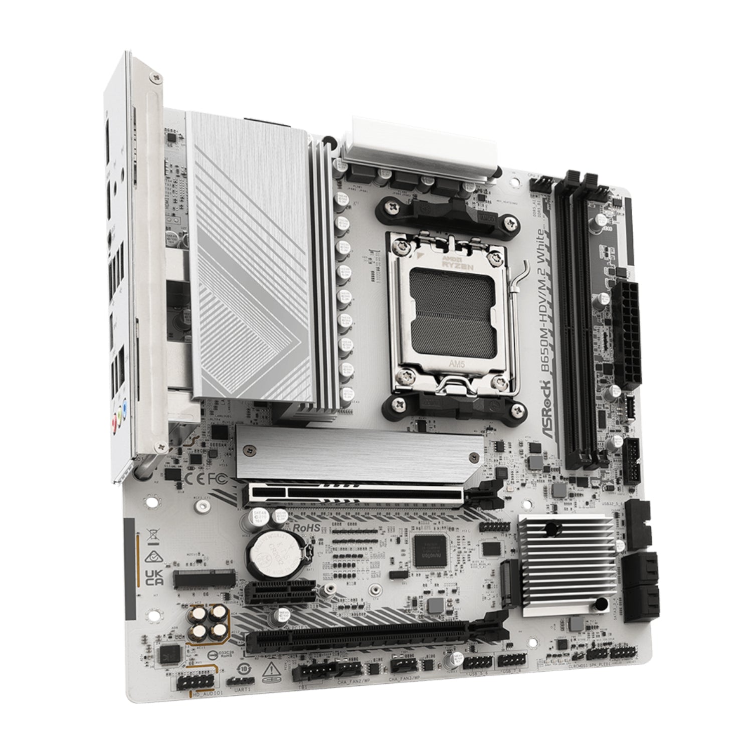 ASRock B650M-HDV/M.2 AM5 Micro-ATX Motherboard - White