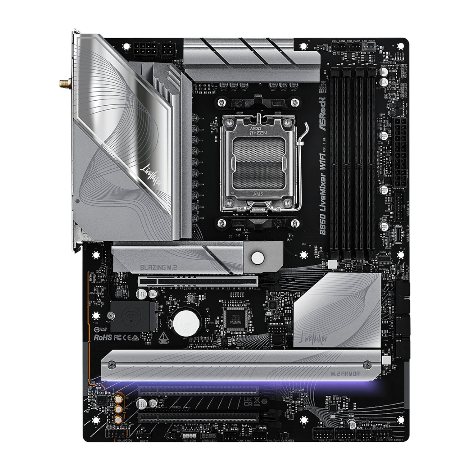 ASRock B850 LiveMixer WiFi AM5 ATX Gaming Motherboard