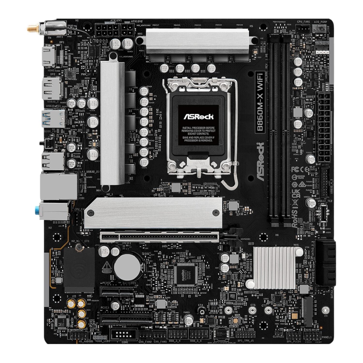ASRock B860M-X Micro ATX DDR5 Motherboard (PCIe 5 and Wi-Fi 6E)