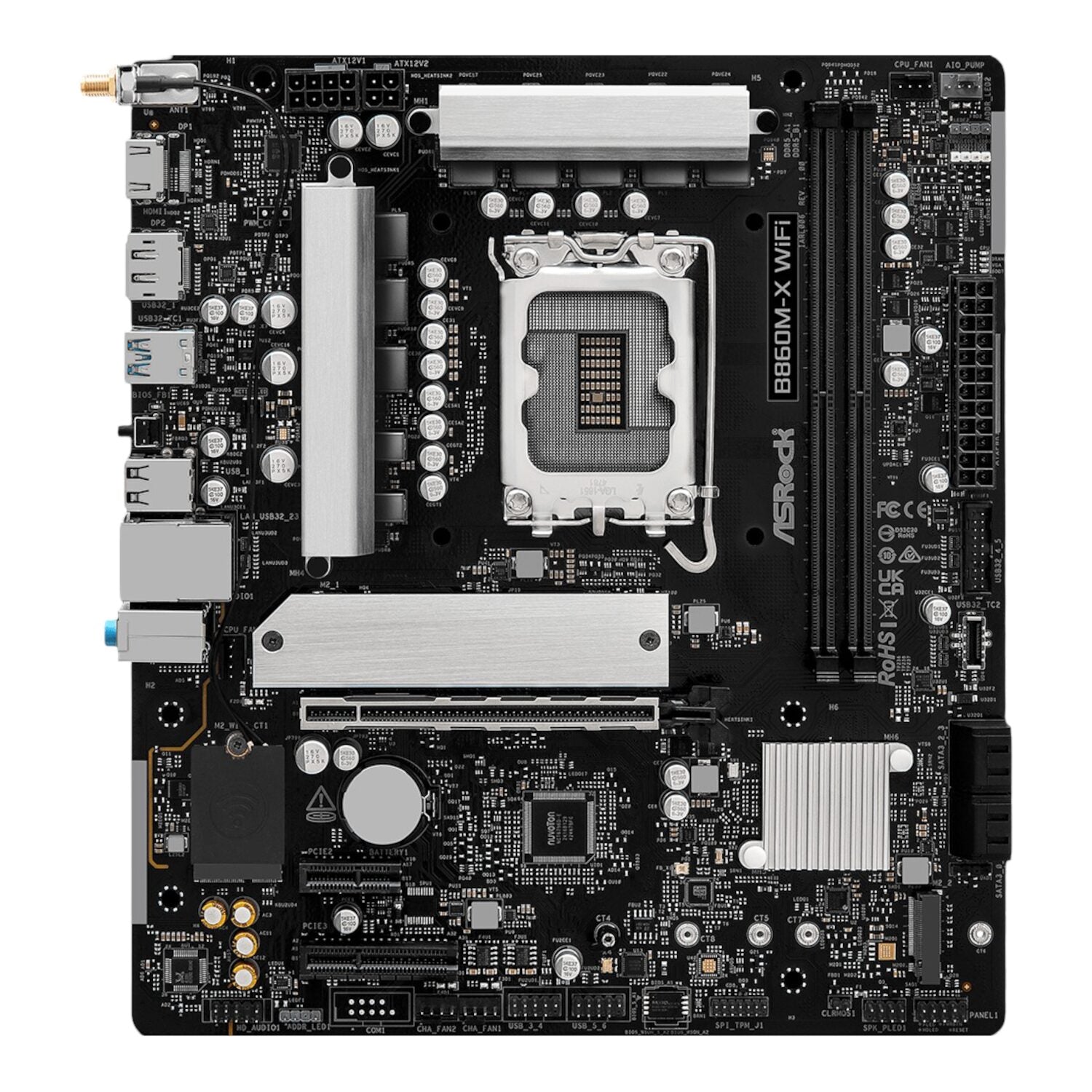 ASRock B860M-X Micro ATX DDR5 Motherboard (PCIe 5 and Wi-Fi 6E)