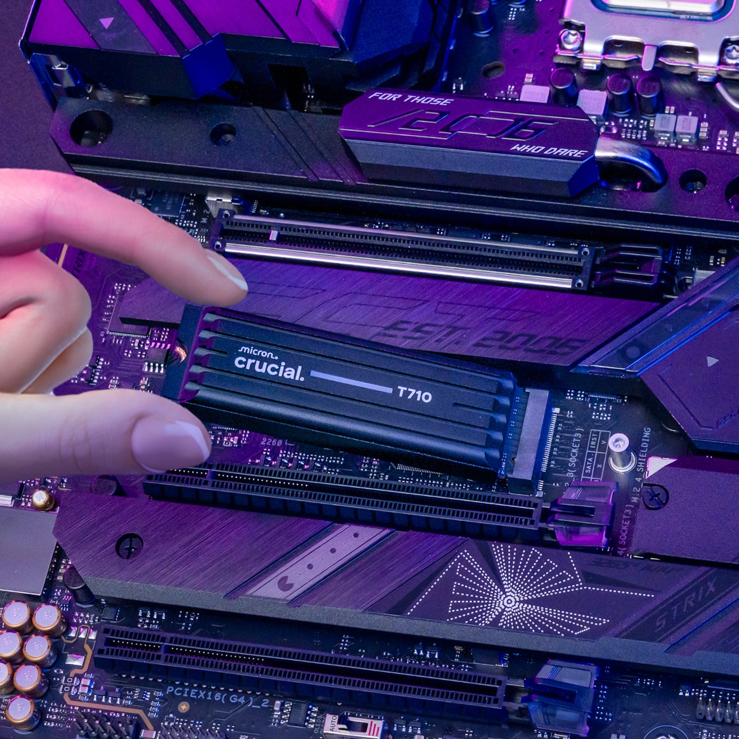 Crucial T710 1TB M.2 NVMe Gen5 NAND SSD with Heatsink