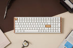 Keychron K4 HE 96% Magnetic Switch Hot-Swap RGB Wireless Keyboard – White (Wood + Aluminium)