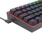 Redragon K616 FIZZ Pro 61-Key RGB Mechanical Gaming Keyboard – Black (60%, RGB, Wireless/Wired, Hot-Swappable)