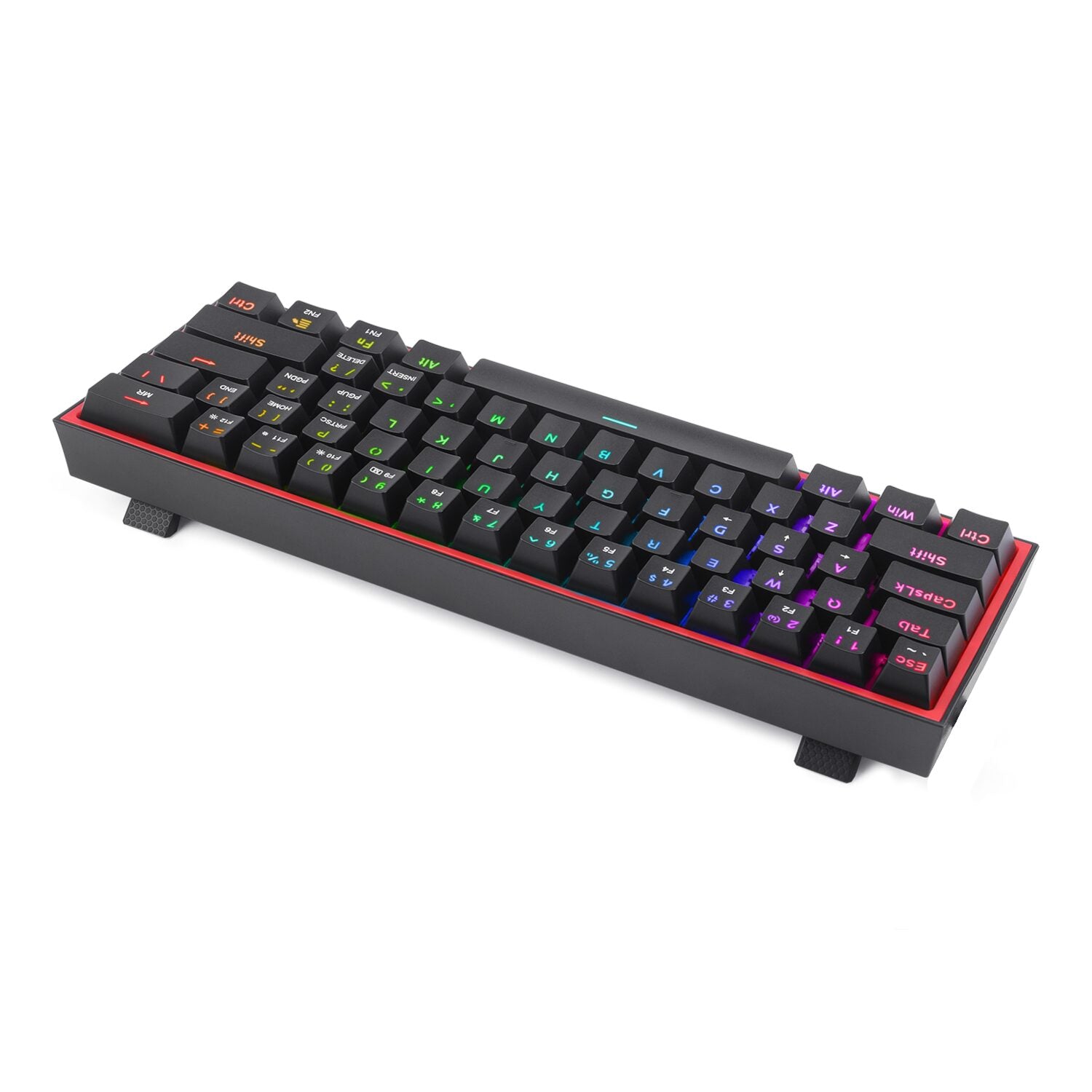 Redragon K616 FIZZ Pro 61-Key RGB Mechanical Gaming Keyboard – Black (60%, RGB, Wireless/Wired, Hot-Swappable)