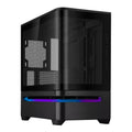 Asus Prime AP202 Curved Tempered Glass Micro-ATX Chassis – Black