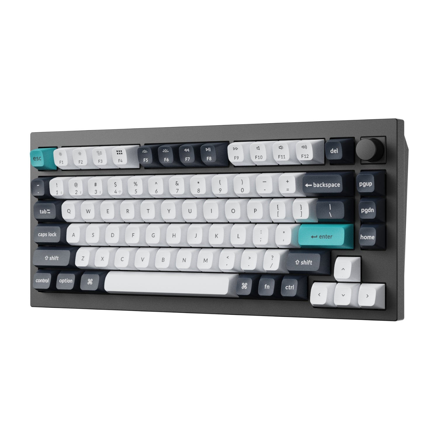 Keychron Q1 Max QMK/VIA RGB Wireless Custom Mechanical Keyboard (Gateron BANANA Switches) - Black