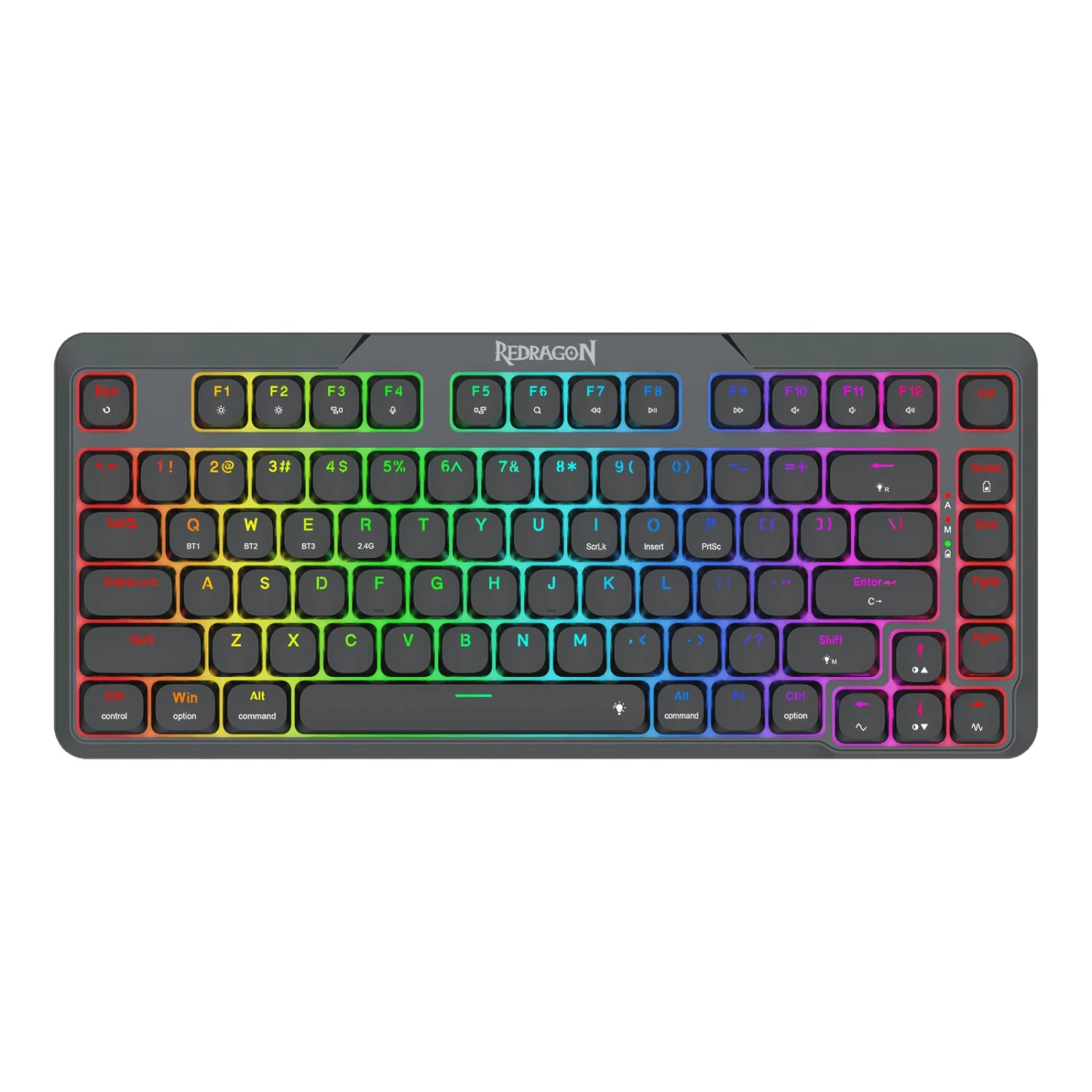 Redragon AETHER K706 PRO Wireless Mechanical Keyboard (75% Layout, Tri-Mode, Gasket Mount, Low-Profile Red Switches)