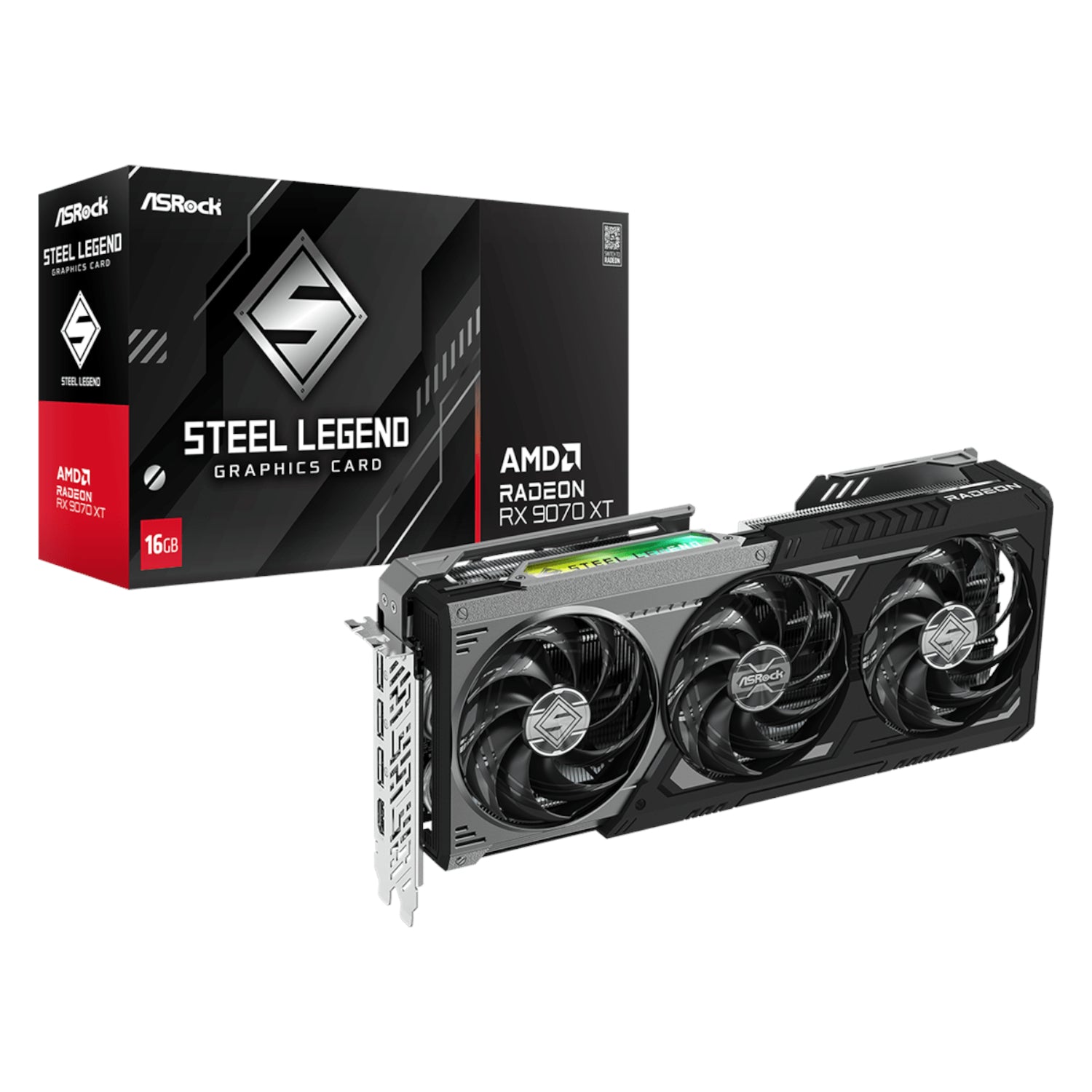 ASRock Radeon RX9070 XT Steel Legend Dark 16GB Graphics Card – The