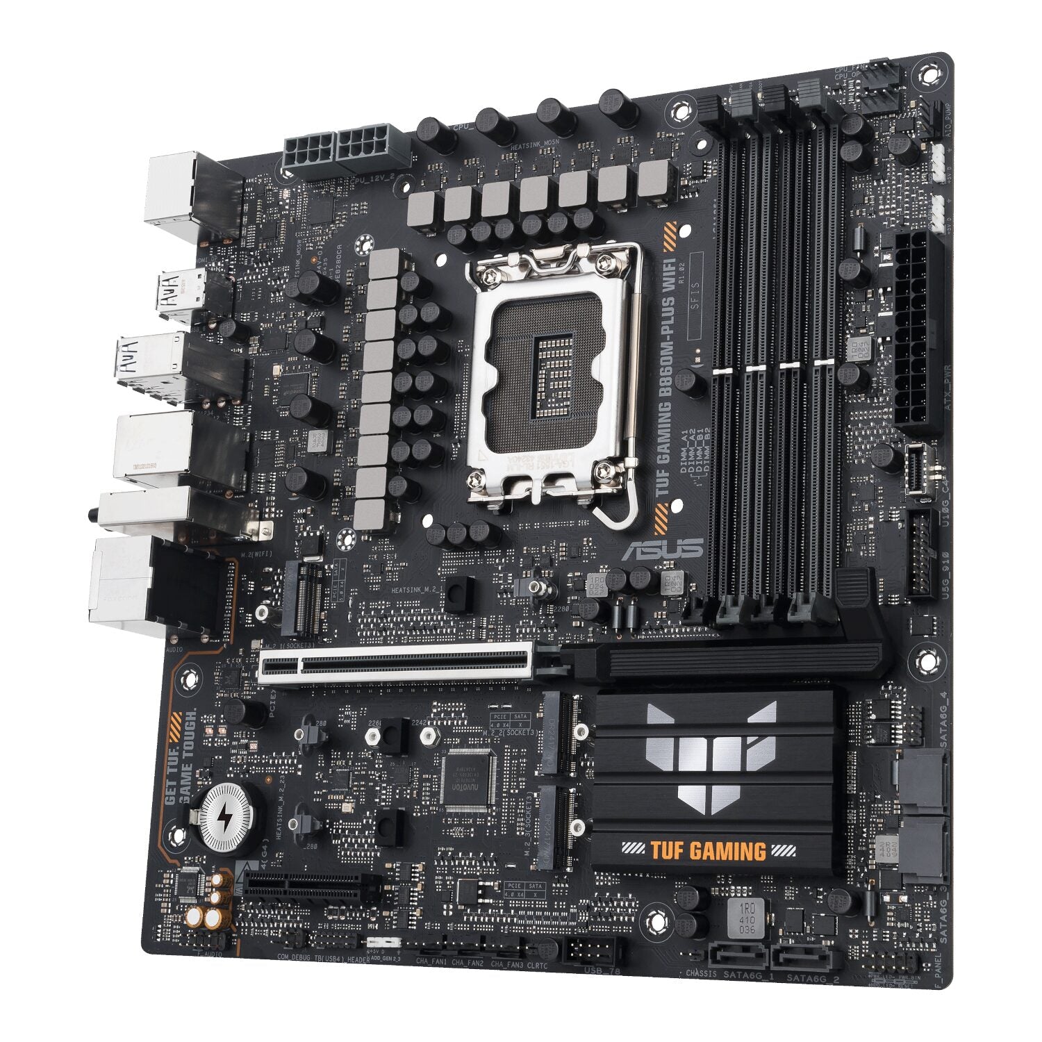 Asus TUF Gaming B860M-Plus Wi-Fi M-ATX Motherboard – Intel LGA1851, DDR5, PCIe 5.0. Wi-Fi 7