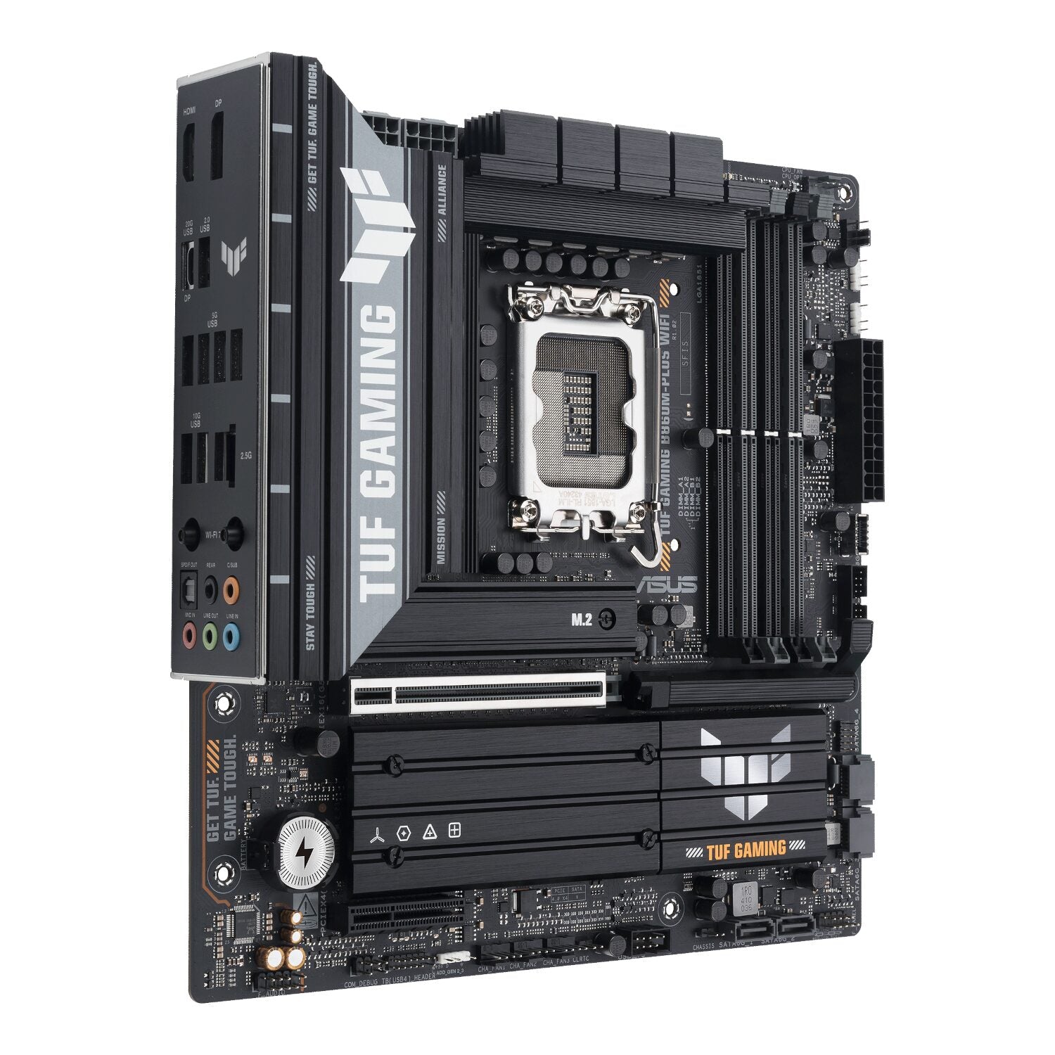 Asus TUF Gaming B860M-Plus Wi-Fi M-ATX Motherboard – Intel LGA1851, DDR5, PCIe 5.0. Wi-Fi 7